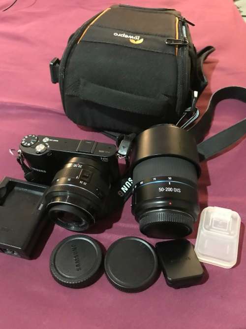 Samsung NX1100 Mirrorless Digital Camera with 20-50mm f/3.5-5.6 Lens + 55-200MM III SAMSUNG LENS